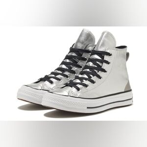 Converse Women's Chuck 70 Hi Sz 9.5 (Silver/Gold/White) BRAND NEW never worn